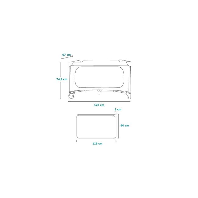 Patut pliant, Lionelo, Jasmin Easy Fold, Pana la 15 kg, Usor de pliat, Cu doua nivele, Cu saltea ergonomica T25, Cu intrare laterala cu fermoar, 2 roti cu frana, 120 x 60 cm, Conform cu EN 716, 0-36 luni, Bej BYNLO-JASMIN_EASY_FOLD_BEIGE_SAND