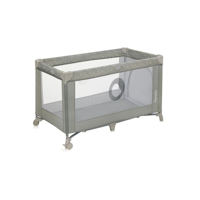 Patut pliant, Lionelo, Stefi, Cu un nivel, Cu intrare laterala cu fermoar, 2 roti, 120x60 cm, Conform cu standardul european de securitate EN 716, Bej BYNLO-STEFI_BEIGE_SAND