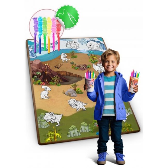 Salteluta de joaca 120 x 92 x 0.3 cm ricokids rk-343 - dino edeedi734402