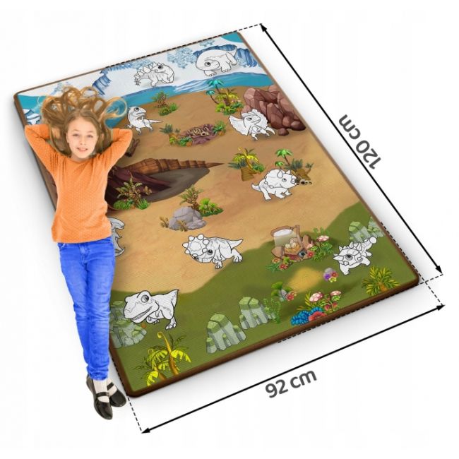 Salteluta de joaca 120 x 92 x 0.3 cm ricokids rk-343 - dino edeedi734402