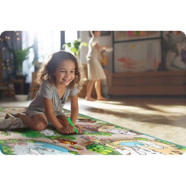Salteluta de joaca 120 x 92 x 0.3 cm ricokids rk-343 - zoo edeedi734400