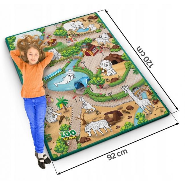 Salteluta de joaca 120 x 92 x 0.3 cm ricokids rk-343 - zoo edeedi734400