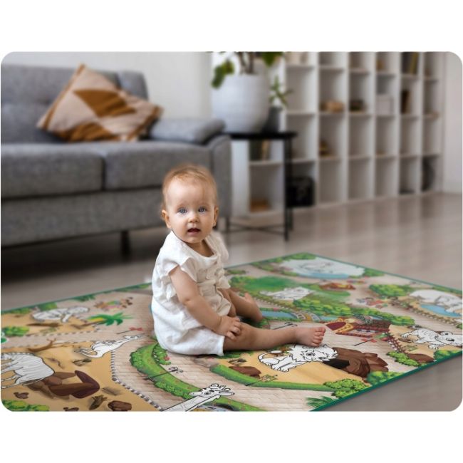 Salteluta de joaca 120 x 92 x 0.3 cm ricokids rk-343 - zoo edeedi734400