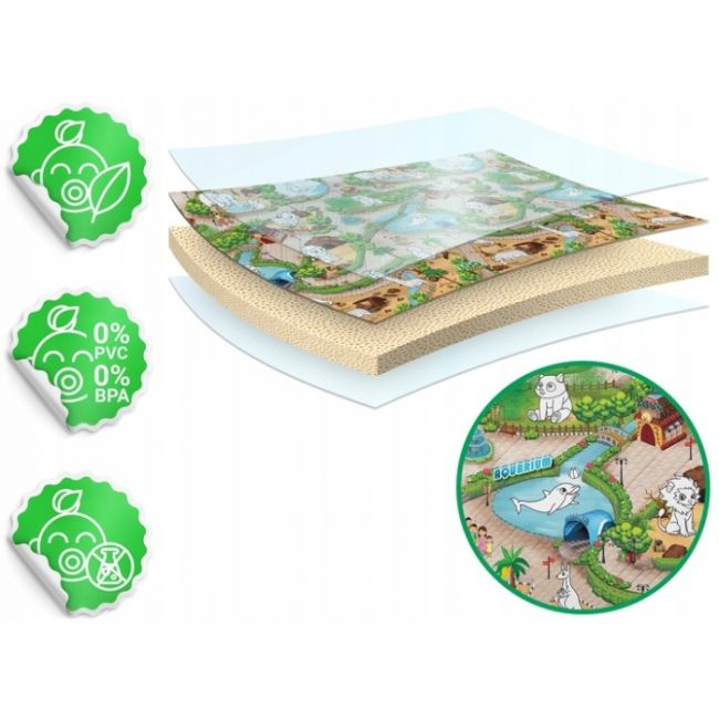 Salteluta de joaca xxl 200 x 120 x 0.3 cm ricokids rk-343 - zoo edeedi734300