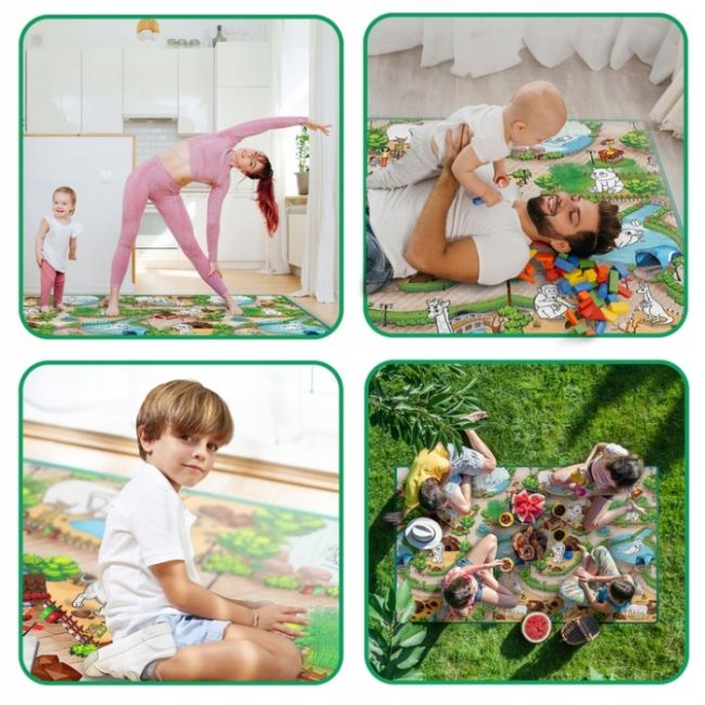 Salteluta de joaca xxl 200 x 120 x 0.3 cm ricokids rk-343 - zoo edeedi734300