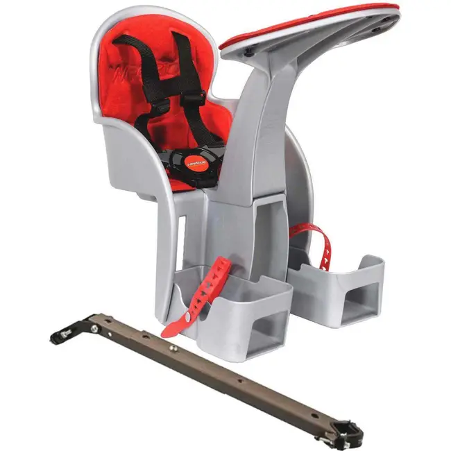 Scaun bicicleta copii SafeFront Clasic, Pozitie montare Centru, 15 Kg si si Casca Protectie XS 44-48 Penguin WeeRide WR09SKPG BBJWR09SKPG_Gri/Rosu