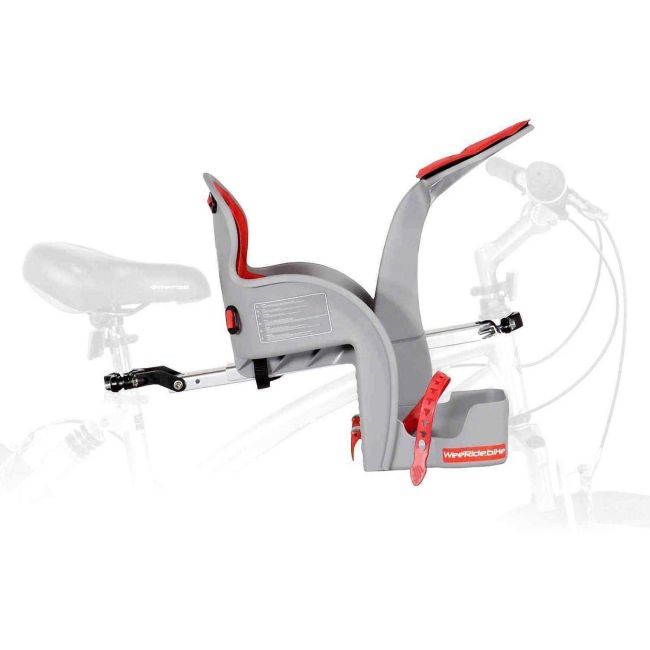 Scaun bicicleta copii SafeFront Clasic, Pozitie montare Centru, 15 Kg si si Casca Protectie XS 44-48 Police WeeRide WR09SKPL BBJWR09SKPL_Gri/Rosu