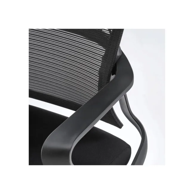 Scaun birou egonomic hm vesuvio, mesh, mecanism balans, baza polipropilena, suport lombar, tetiera ajustabila,120 kg, negru drm10386