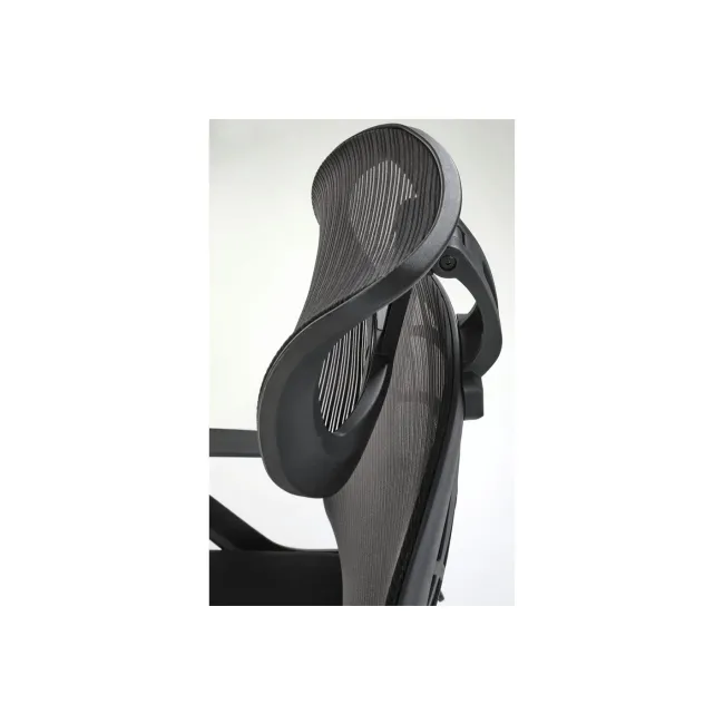 Scaun birou egonomic hm vesuvio, mesh, mecanism balans, baza polipropilena, suport lombar, tetiera ajustabila,120 kg, negru drm10386