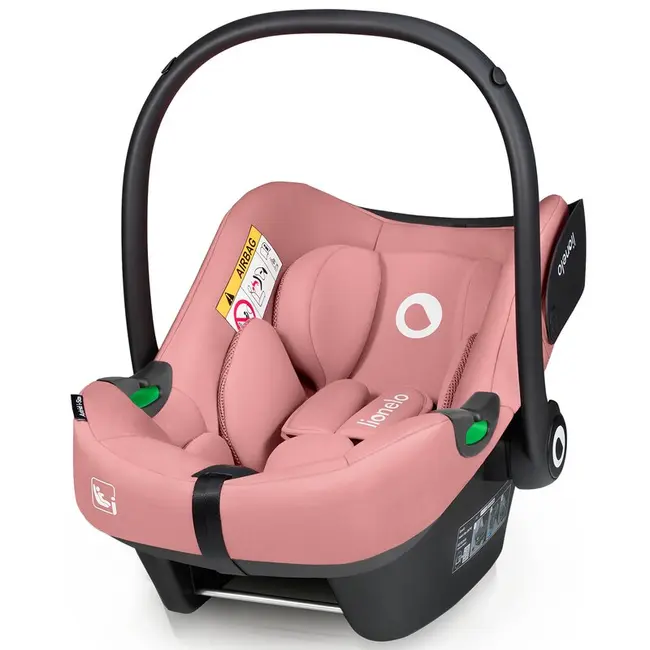 Scoica auto, Lionelo, i-Size Astrid, 0-13 Kg, 40-87 cm, Cu maner si capotina reglabile, Cu protectie laterala avansata, Salteluta confortabila, Testat ADAC, Conform cu standardul european de securitate R129, Roz BYNLO-ASTRID_I-SIZE_PINK_CORAL