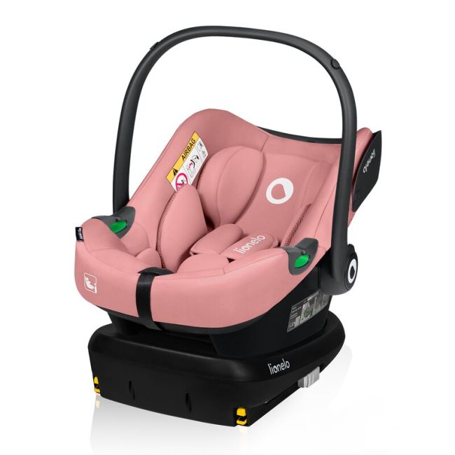 Scoica auto, Lionelo, i-Size Astrid, 0-13 Kg, 40-87 cm, Cu maner si capotina reglabile, Cu protectie laterala avansata, Salteluta confortabila, Testat ADAC, Conform cu standardul european de securitate R129, Roz BYNLO-ASTRID_I-SIZE_PINK_CORAL