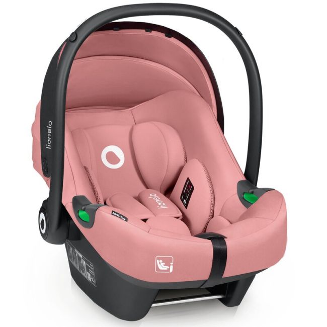 Scoica auto, Lionelo, i-Size Astrid, 0-13 Kg, 40-87 cm, Cu maner si capotina reglabile, Cu protectie laterala avansata, Salteluta confortabila, Testat ADAC, Conform cu standardul european de securitate R129, Roz BYNLO-ASTRID_I-SIZE_PINK_CORAL