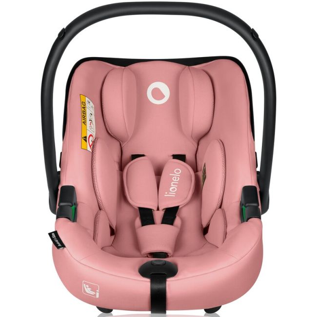 Scoica auto, Lionelo, i-Size Astrid, 0-13 Kg, 40-87 cm, Cu maner si capotina reglabile, Cu protectie laterala avansata, Salteluta confortabila, Testat ADAC, Conform cu standardul european de securitate R129, Roz BYNLO-ASTRID_I-SIZE_PINK_CORAL