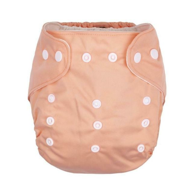 Scutec reutilizabil, Petite&Mars, Universabil, Cleme reglabile pentru a se potrivi cresterii copilului, Moale si delicat, Pentru greutate 3-15 kg, Reduce riscul de iritatie, 0 luni+, Pink BYN935909