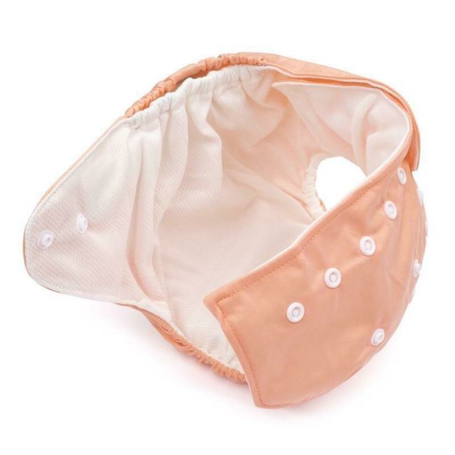 Scutec reutilizabil, Petite&Mars, Universabil, Cleme reglabile pentru a se potrivi cresterii copilului, Moale si delicat, Pentru greutate 3-15 kg, Reduce riscul de iritatie, 0 luni+, Pink BYN935909