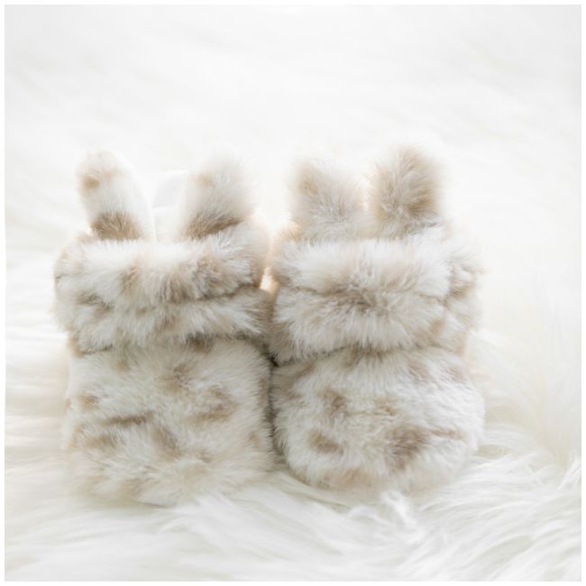 Botosei albi din blanita - animal print lizy1703-bo6