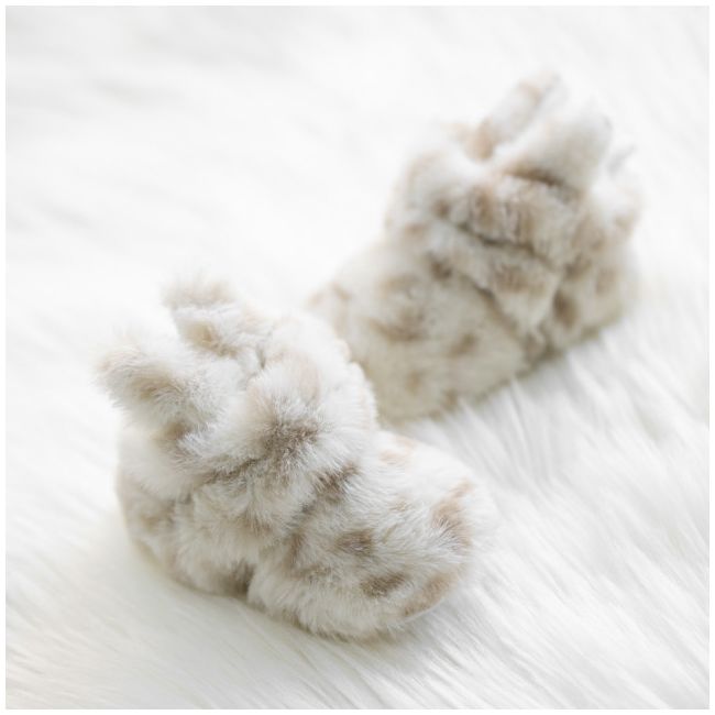 Botosei albi din blanita - animal print lizy1703-bo6
