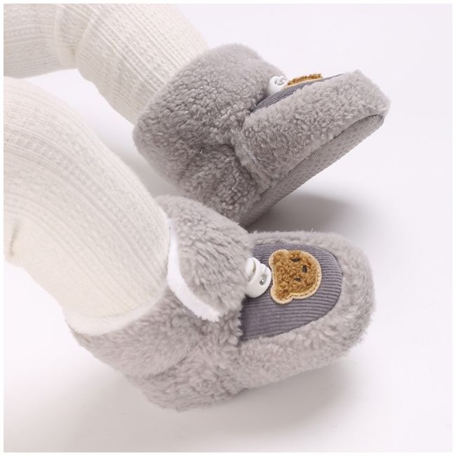 Cizmulite gri imblanite pentru bebelusi - ursulet chf27-1-ci5