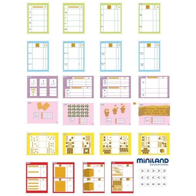 Joc educativ baza 10 set 121 piese la cutie miniland ml95050