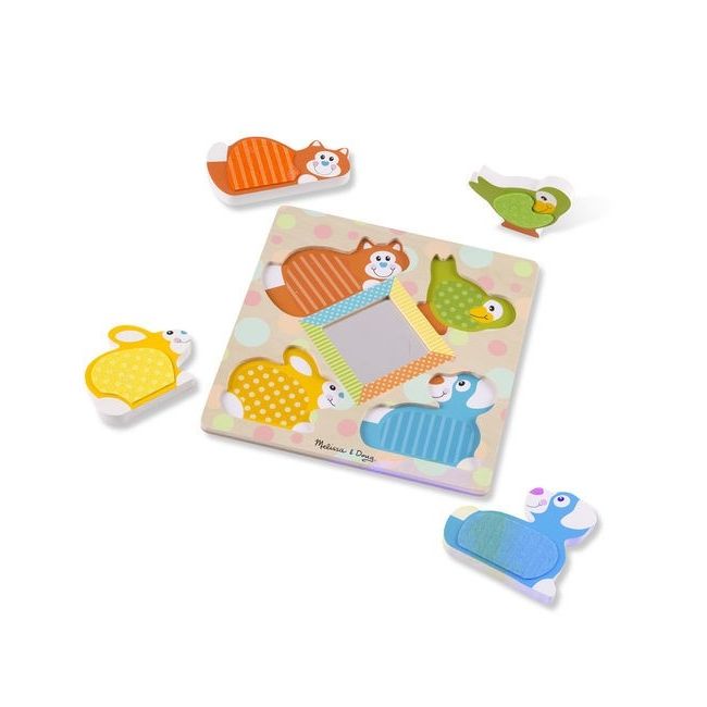 Puzzle tactil cu oglinda pets melissa and doug md1898