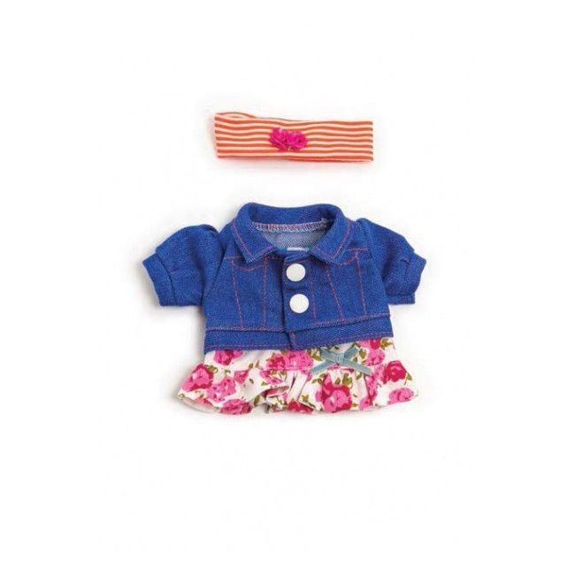Set imbracaminte jacheta blugi si fustita pentru papusi 21 cm ml31680