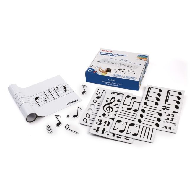 Set portativ cu 85 note muzicale magnetice ml94120