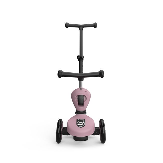 Trotineta Copii Cu Sezut Si Maner, Transformabila 3in1, Highwaykick 1 Push And Go Wildberry, 1-5 Ani, Pana La 50 Kg, Scoot  Ride Pjb69