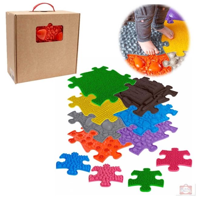 Covoras ortopedic senzorial puzzle set mediu 2a mfk-021-1