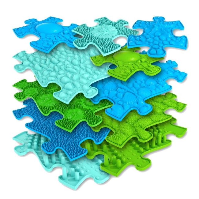 Covoras ortopedic senzorial puzzle set pentru baieti mfk-064