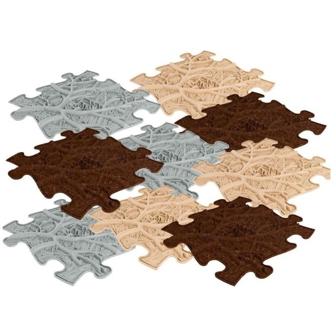 Covoras ortopedic senzorial puzzle set roots mfk-037