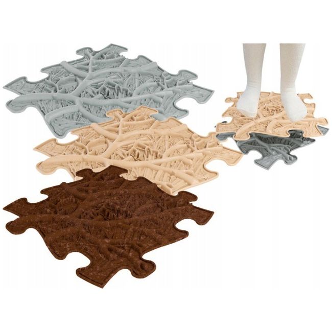 Covoras ortopedic senzorial puzzle set roots mfk-037