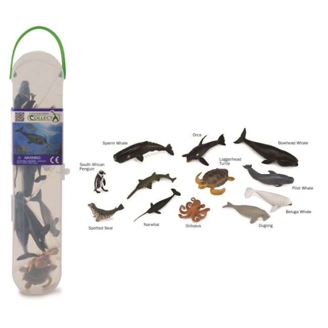 Cutie cu 12 minifigurine animale marine set 2 cola1108c