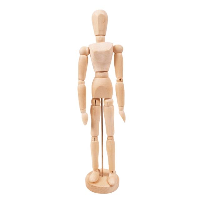 Figurina corp uman cu articulatii mobile, pe suport vertical, pentru pictura, desen pb2471910