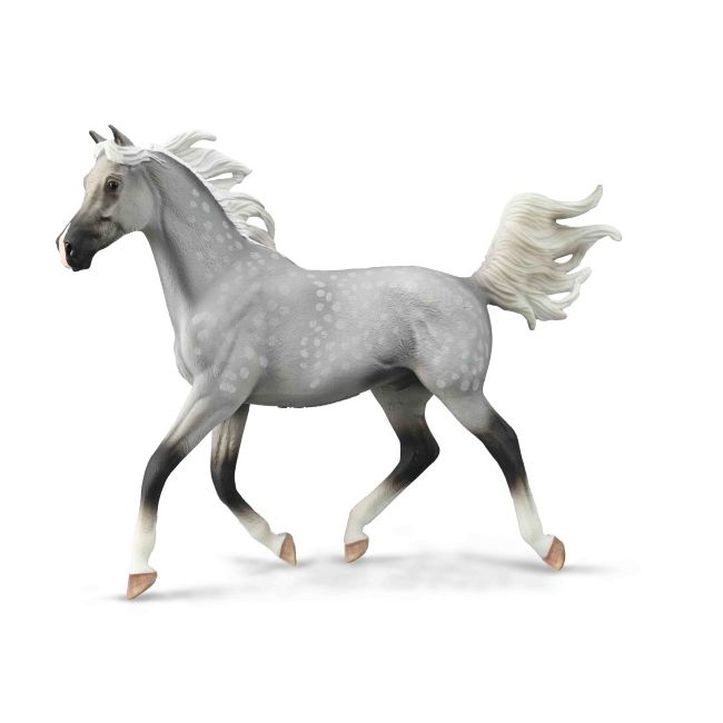 Figurina pictata manual armasar half arabian dappled gri col88959deluxe