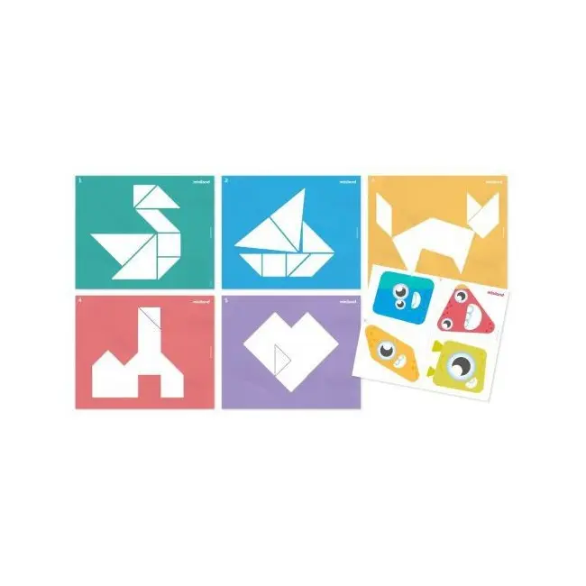 Joc creativ tangram traditional cu piese translucide ml32163