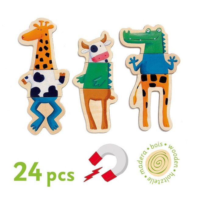 Joc cu magneti animale amuzante, djeco dj03111