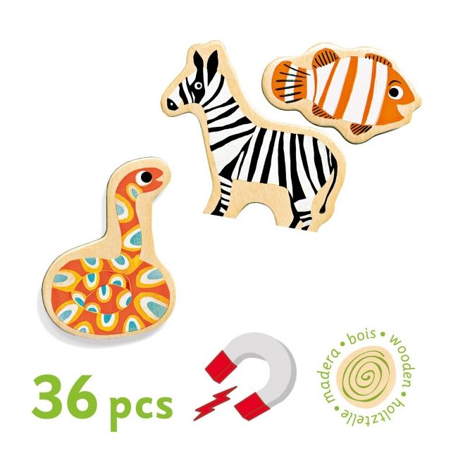 Joc cu magneti animale din intreaga lume, djeco dj03124