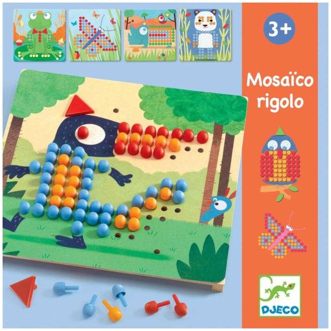 Joc educativ mosaic rigolo, djeco dj08136