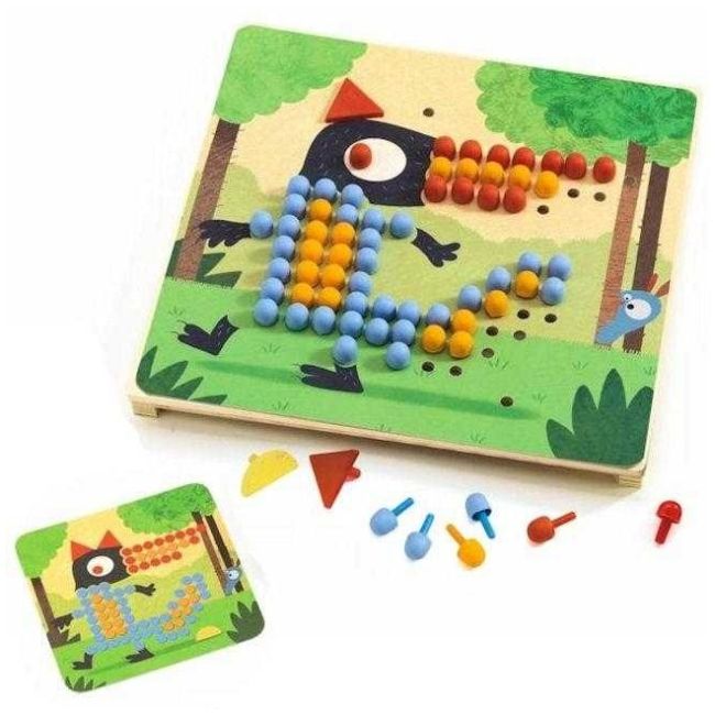 Joc educativ mosaic rigolo, djeco dj08136