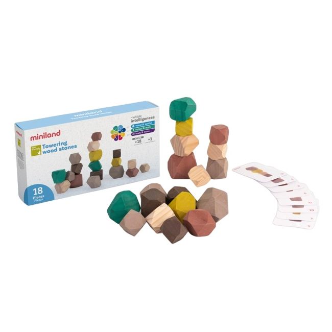 Joc educativ pentru dezvoltarea motricitatii wood stones ml94052