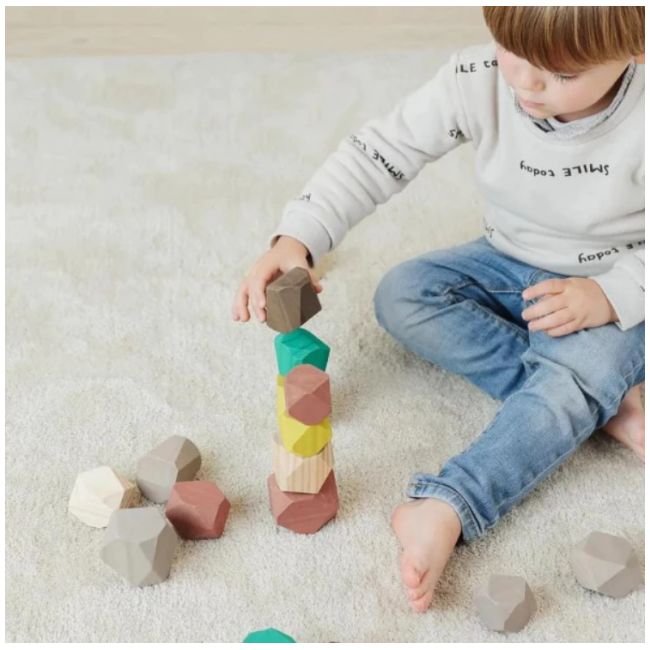Joc educativ pentru dezvoltarea motricitatii wood stones ml94052