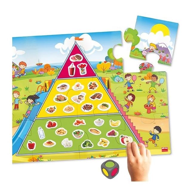 Joc educativ piramida alimentelor - mancam sanatos akr20554