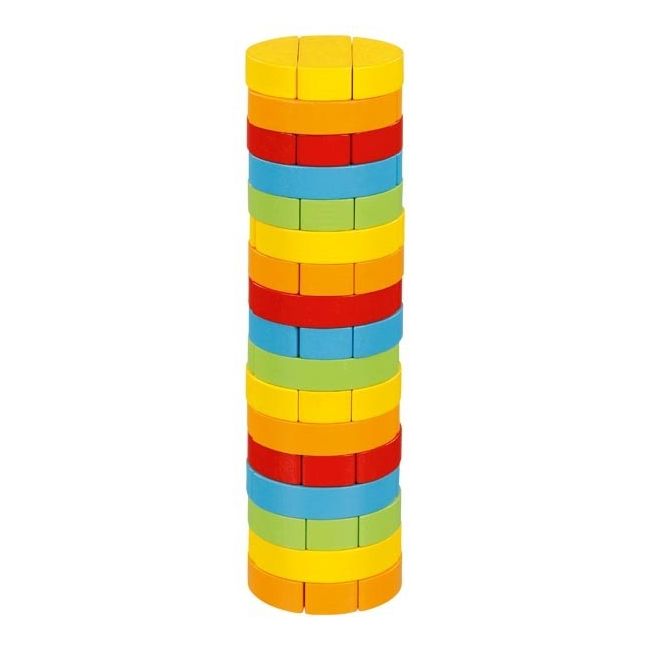 Joc jenga cu piese din lemn turnul rotund goki56757
