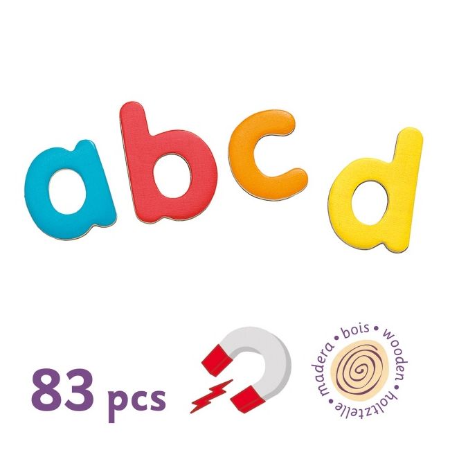 Joc magnetic 83 litere colorate, djeco dj03102