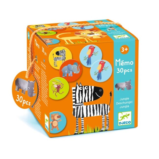 Joc memorie animale din jungla, djeco dj08159