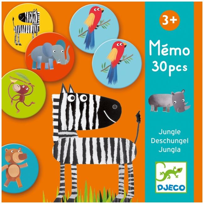 Joc memorie animale din jungla, djeco dj08159