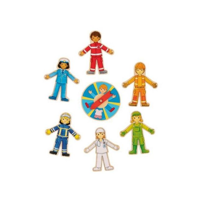 Joc puzzle din lemn meseriile goki56784