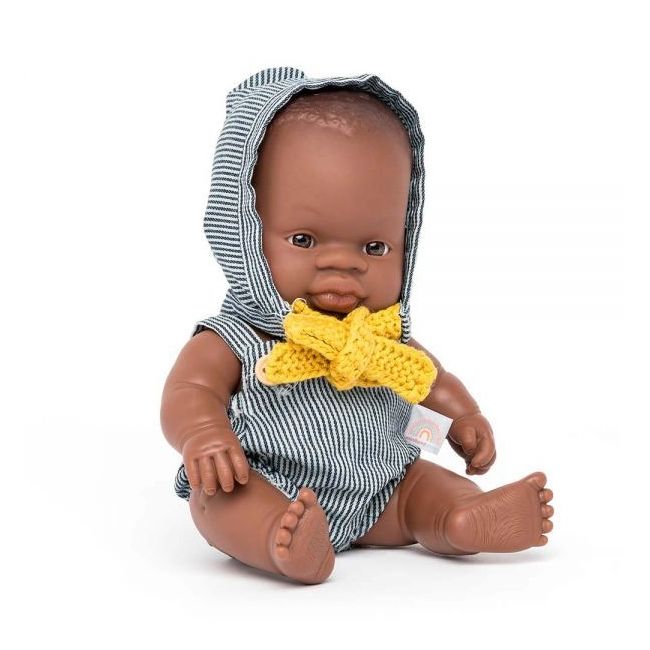 Papusa bebelus educativa 21 cm - baiat african ml31343