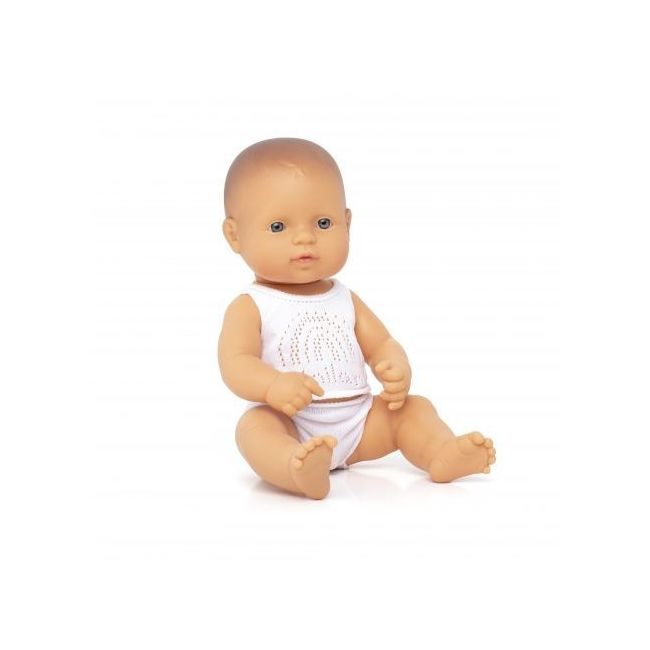 Papusa bebelus educativa 32 cm - baiat caucazian bunet ml31351