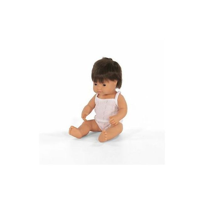 Papusa educationala 38 cm baietel european brunet ml31179